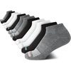 image:imageReebok Womens Quarter Socks Moisture Wicking Cushioned Ankle Socks 12 Pack  Stretch Performance Fabric Cushioned Heel amp Toe Secure Arch Support Quarter Cut Shoe Size 410Dark Greywhiteblack