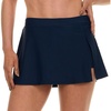 image:imageReebok Womens Swim Skirt with Shorts Liner Swim Skorts for Women Swimwear Sporty Athletic Bathing Suit Skirt BottomsNavy