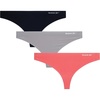 image:imageReebok Womens Thong Underwear 3 Pack Soft Stretch Thong Underwear TagFree  Breathable Flexible Comfort with an Invisible Finish Helps Eliminate Visible Lines Under Fitted ClothingCoralGreyBlack  3pk