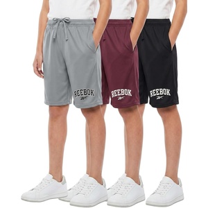 image:imageReebok 3 Pack Boys Dry Fit Athletic Shorts  Lightweight Running Basketball Soccer Sports Shorts Kids Teens Youth 618Solid Black  Solid Burgundy  Solid Ultimate Grey
