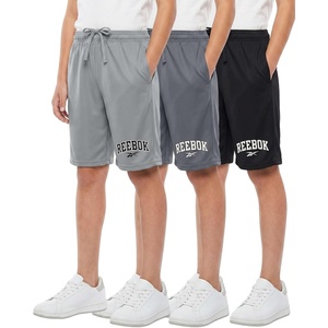 image:imageReebok 3 Pack Boys Dry Fit Athletic Shorts  Lightweight Running Basketball Soccer Sports Shorts Kids Teens Youth 618Solid Black  Solid Quiet Shade  Solid Ultimate Grey