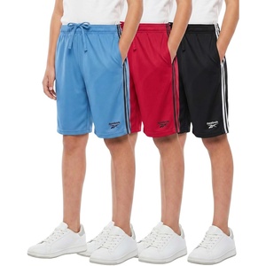 image:imageReebok 3 Pack Boys Dry Fit Athletic Shorts wSide Taping  Active Quick Dry Running Basketball Soccer Short for Kids TeensSolid Black  Solid Ski Patrol  Solid All Aboard