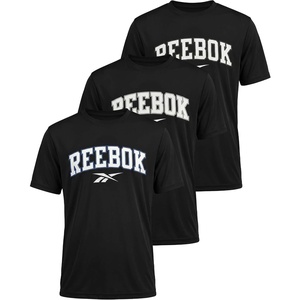 image:imageReebok 3 Pack Boys Dry Fit T Shirts Short Sleeve Athletic Active Sports Tee Shirt for Kids Teens Youth Boy Spring Size 618Solid Black  Solid Black  Solid Black Reebok Logo