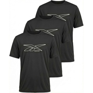 image:imageReebok 3 Pack Boys Dry Fit T Shirts Short Sleeve Athletic Active Sports Tee Shirt for Kids Teens Youth Boy Spring Size 618Solid Black  Solid Black  Solid Black