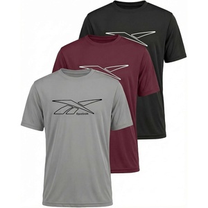 image:imageReebok 3 Pack Boys Dry Fit T Shirts Short Sleeve Athletic Active Sports Tee Shirt for Kids Teens Youth Boy Spring Size 618Solid Black  Solid Burgundy  Solid Ultimate Grey