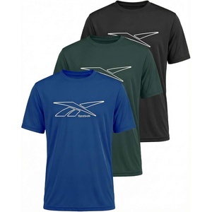 image:imageReebok 3 Pack Boys Dry Fit T Shirts Short Sleeve Athletic Active Sports Tee Shirt for Kids Teens Youth Boy Spring Size 618Solid Black  Solid Hunter Green  Solid Blue Iolite