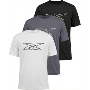 image:imageReebok 3 Pack Boys Dry Fit T Shirts Short Sleeve Athletic Active Sports Tee Shirt for Kids Teens Youth Boy Spring Size 618Solid Black  Solid Quiet Shade  Solid Bright White