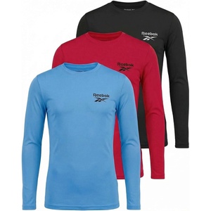 image:imageReebok 3 Pack Boys Long Sleeve Rashguard UPF Sun Protection Swim Shirt UV SPF Athletic Beach Pool Surfing Swimming 616Solid Black  Solid Ski Patrol  Solid All Aboard