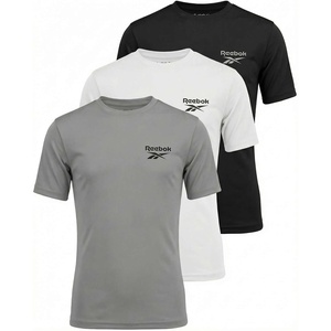 image:imageReebok 3 Pack Boys Short Sleeve Rash Guard TShirt  Sun Protection UPF UV Swim Shirt for Kids amp YouthSolid Black  Solid Bright White  Solid Ultimate Grey