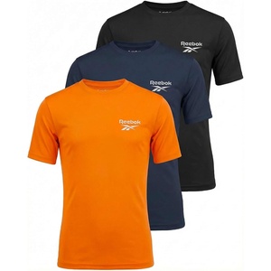 image:imageReebok 3 Pack Boys Short Sleeve Rash Guard TShirt  Sun Protection UPF UV Swim Shirt for Kids amp YouthSolid Black  Solid Navy Blazer  Solid Tangerine