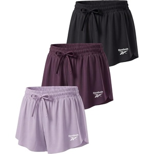 image:imageReebok 3 Pack Girls Dry Fit Flowy Butterfly Shorts Athletic Sports Active Gym Running Youth Teen Tween Summer 616Solid Black  Solid Plum Perfect  Solid Orchid Petal