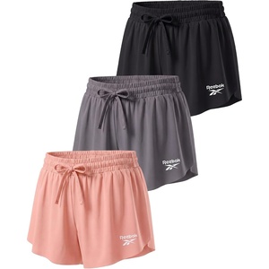 image:imageReebok 3 Pack Girls Dry Fit Flowy Butterfly Shorts Athletic Sports Active Gym Running Youth Teen Tween Summer 616Solid Black  Solid Quiet Shade  Solid Peach Bud