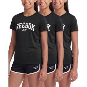 image:imageReebok 3 Pack Girls Dry Fit T Shirts Athletic Short Sleeve Sports Tops Active Tee Shirt for Kids Teens Tweens Sizes 616Solid Black  Solid Ultimate Grey  Solid Bright White