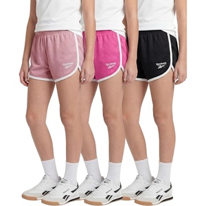 image:imageReebok 3 Pack Girls Mesh Dolphin Shorts  Kids Teen Tweens Youth Active Athletic Volleyball Basketball Soccer RunningSolid Black  Solid Fuchsia Fedora  Solid Fragrant Lilac