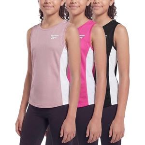 image:imageReebok 3 Pack Girls Mesh Tank Tops Athletic Active Sleeveless Racerback Sports Workout Running Dance Gym Tennis Summer CuteSolid Black  Solid Fuchsia Fedora  Solid Fragrant Lilac