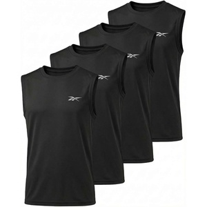 image:imageReebok 4 Pack Boys Dry Fit Active Tank Tops Athletic Sleeveless Muscle Gym Workout Shirts for Kids Teens Youth Size 6 to 18Solid Black  Solid Black  Solid Black  Solid Black