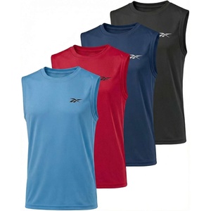 image:imageReebok 4 Pack Boys Dry Fit Active Tank Tops Athletic Sleeveless Muscle Gym Workout Shirts for Kids Teens Youth Size 6 to 18Solid Black  Solid Navy Blazer  Solid Ski Patrol  Solid All Aboard