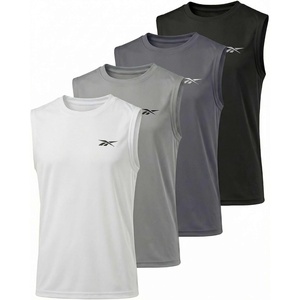 image:imageReebok 4 Pack Boys Dry Fit Active Tank Tops Athletic Sleeveless Muscle Gym Workout Shirts for Kids Teens Youth Size 6 to 18Solid Black  Solid Quiet Shade  Solid Ultimate Grey  Solid Bright White