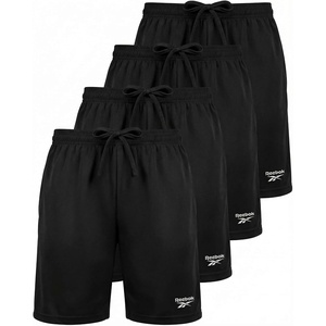image:imageReebok 4 Pack Boys Dry Fit Athletic Shorts  Kids Teens Youth Active Running Basketball Soccer Workout Short Size 618Solid Black  Solid Black  Solid Black  Solid Black