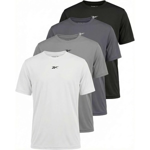 image:imageReebok 4 Pack Boys Dry Fit Short Sleeve T Shirts Athletic Active Running Sports Tee Shirt for Kids Teens Youth Boy Size 618Solid Black  Solid Quiet Shade  Solid Ultimate Grey  Solid Bright White