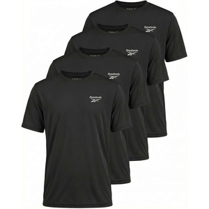 image:imageReebok 4 Pack Boys Dry Fit T Shirts Athletic Short Sleeve Sports Running Tee Shirt for Kids Teens Youth Active Size 618Solid Black  Solid Black  Solid Black  Solid Black