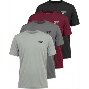 image:imageReebok 4 Pack Boys Dry Fit T Shirts Athletic Short Sleeve Sports Running Tee Shirt for Kids Teens Youth Active Size 618Solid Black  Solid Burgundy  Solid Ultimate Grey  Solid Dawn Blue