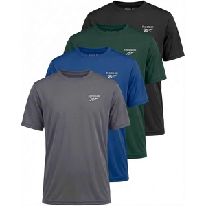 image:imageReebok 4 Pack Boys Dry Fit T Shirts Athletic Short Sleeve Sports Running Tee Shirt for Kids Teens Youth Active Size 618Solid Black  Solid Hunter Green  Solid Blue Iolite  Solid Quiet Shade