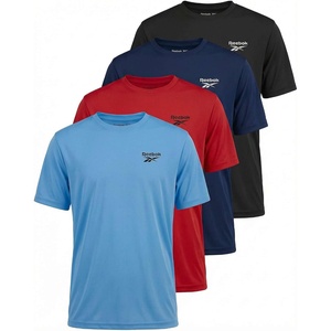 image:imageReebok 4 Pack Boys Dry Fit T Shirts Athletic Short Sleeve Sports Running Tee Shirt for Kids Teens Youth Active Size 618Solid Black  Solid Navy Blazer  Solid Ski Patrol  Solid All Aboard