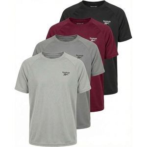 image:imageReebok 4 Pack Boys Mesh Short Sleeve Crew Neck TShirt  Athletic Misture Wicking Tops for Teens Kids amp YouthSolid Black  Solid Burgundy  Solid Ultimate Grey  Solid Dawn Blue