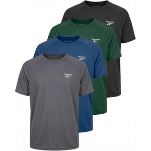 image:imageReebok 4 Pack Boys Mesh Short Sleeve Crew Neck TShirt  Athletic Misture Wicking Tops for Teens Kids amp YouthSolid Black  Solid Hunter Green  Solid Blue Iolite  Solid Quiet Shade