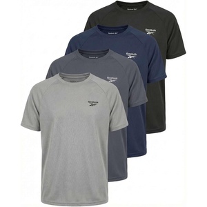 image:imageReebok 4 Pack Boys Mesh Short Sleeve Crew Neck TShirt  Athletic Misture Wicking Tops for Teens Kids amp YouthSolid Black  Solid Navy Blazer  Solid Quiet Shade  Solid Ultimate Grey
