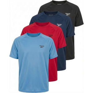 image:imageReebok 4 Pack Boys Mesh Short Sleeve Crew Neck TShirt  Athletic Misture Wicking Tops for Teens Kids amp YouthSolid Black  Solid Navy Blazer  Solid Ski Patrol  Solid All Aboard