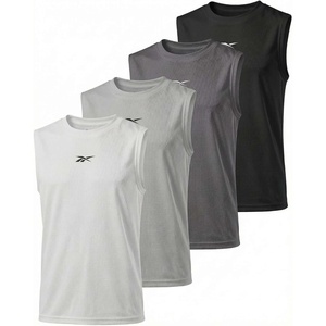 image:imageReebok 4 Pack Boys Mesh Tank Tops Athletic Active Sleeveless Basketball Running Sports Training Gym Workout Muscle 618Solid Black  Solid Quiet Shade  Solid Ultimate Grey  Solid Bright White