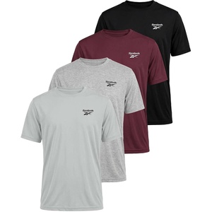image:imageReebok 4 Pack Boys Short Sleeve Cotton Crew Neck T Shirt Athletic Sports Tee Tops Kids Teens YouthSolid Black  Solid Burgundy  Grey Heather  Solid Dawn Blue