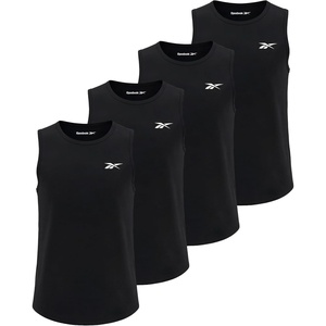 image:imageReebok 4 Pack Girls Dry Fit Athletic Tank Tops Sleeveless Dance Workout Sports Top for Kids Teens Tween Youth  Sizes 6 16Solid Black  Solid Ultimate Grey  Solid Festival Bloom  Solid Bright White
