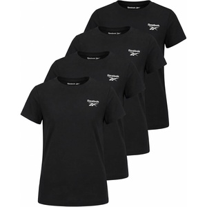 image:imageReebok 4 Pack Girls Dry Fit T Shirts Athletic Short Sleeve Sports Tops Active Tee Shirt for Kids Teens Tweens Sizes 616Solid Black  Solid Ultimate Grey  Solid Festival Bloom  Solid Bright White