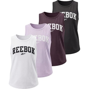 image:imageReebok 4 Pack Girls Mesh Tank Tops Athletic Active Sleeveless Sports Workout Running Dance Gym Summer Cute 616Solid Black  Solid Plum Perfect  Solid Orchid Petal  Solid Bright White
