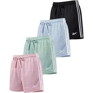 image:imageReebok 4Pack Girls Athletic Mesh Shorts with Side Taping  Volleyball Basketball Running Shorts Kids Tweens Teens YouthSolid Black  Solid Plein Air  Solid Birds Egg Green  Solid Festival Bloom