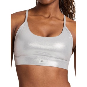 image:imageReebok Apparel Womens Lux Strappy Bra Vector ChromeVector Chrome