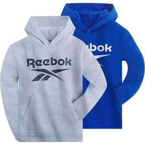image:imageReebok Boys Fashion Hoodie Sweatshirts 2 Pack Fleece Hoodies for Boys Size 820Lt Grey Heather  Blue