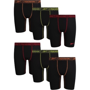 image:imageReebok Boys Underwear  6 Pack Performance Boys Boxer Briefs with Pouch  These Reebok boys boxer briefs are designed to keep active kids comfortable from school mornings to sports practice and everyClassic Black With Contrast