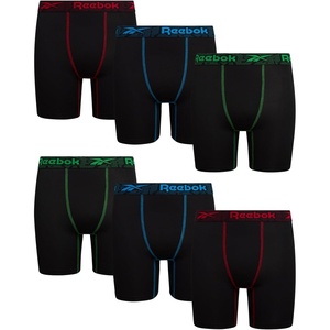 image:imageReebok Boys Underwear  6 Pack Performance Boys Boxer Briefs with Pouch  These Reebok boys boxer briefs are designed to keep active kids comfortable from school mornings to sports practice and everyJet Black