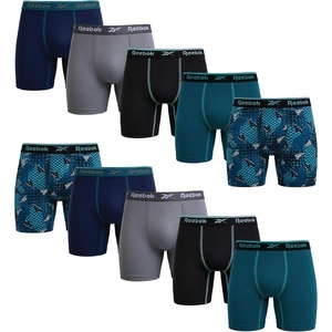 image:imageReebok Boys Underwear 10 Pack Performance MoistureWicking Boxer Briefs  Precise Youth Inseam Sizing Keeps Him Comfy Built for School Sports and Everyday PlayMaritime BlueTeal BlueBlackPool Blue PrintGrey