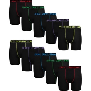 image:imageReebok Boys Underwear 10 Pack Performance MoistureWicking Boxer Briefs  Precise Youth Inseam Sizing Keeps Him Comfy Built for School Sports and Everyday PlayJet Black