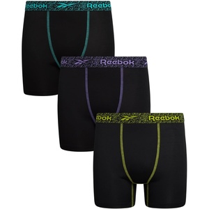 image:imageReebok Boys Underwear 3 Pack Performance MoistureWicking Boxer Briefs  Precise Youth Inseam Sizing Keeps Him Comfy Built for School Sports and Everyday PlayJet Black