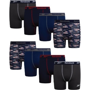 image:imageReebok Boys Underwear 8 Pack Performance MoistureWicking Boxer Briefs  Lightweight Breathable MoistureWicking Fabric Keeps Kids Cool and Dry Flexible Fit Reduces BunchingDark GreyMaritime BlueBlue DepthsMonument Print