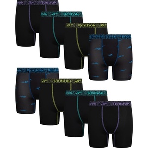 image:imageReebok Boys Underwear 8 Pack Performance MoistureWicking Boxer Briefs  Lightweight Breathable MoistureWicking Fabric Keeps Kids Cool and Dry Flexible Fit Reduces BunchingJet BlackJet Black Print