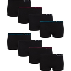 image:imageReebok Girls Boyshorts 8 Pack Performance Stretch Seamless Underwear  Soft Easy Coverage for School Play and Lounging Smooth Fit Flexes Through Sports and SleepoversBlack