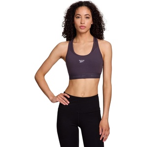 image:imageReebok High Speed Womens Medium Impact Sports Bra  with Removeable Cups amp Elastic Hem BandSmoky Volcano