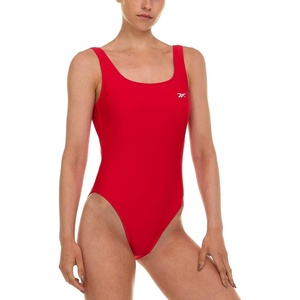 image:imageReebok One Piece Swimsuit Women Scoop Back High Cut Womens Bathing Suits One Piece Ladies Athletic Backless Swim SuitRed